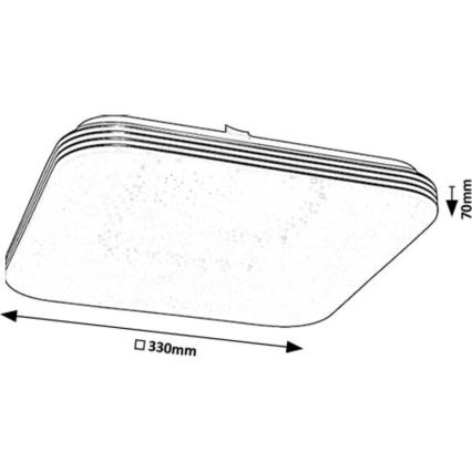 Rabalux - LED Плафониера LED/18W/230V 4000K 33x33 см