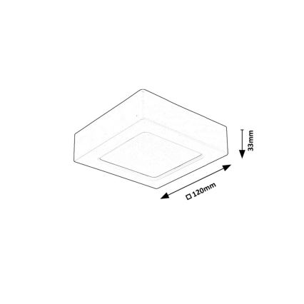 Rabalux - LED Плафониера LED/7W/230V 4000K 12x12 см черен