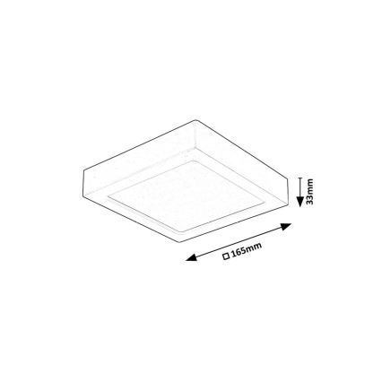 Rabalux - LED Плафониера LED/15W/230V 4000K 16x16 см черен