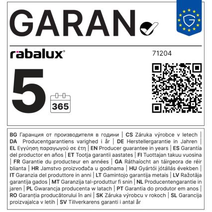 Rabalux - LED Плафониера LED/7W/230V 3000K Ø 12 см бял