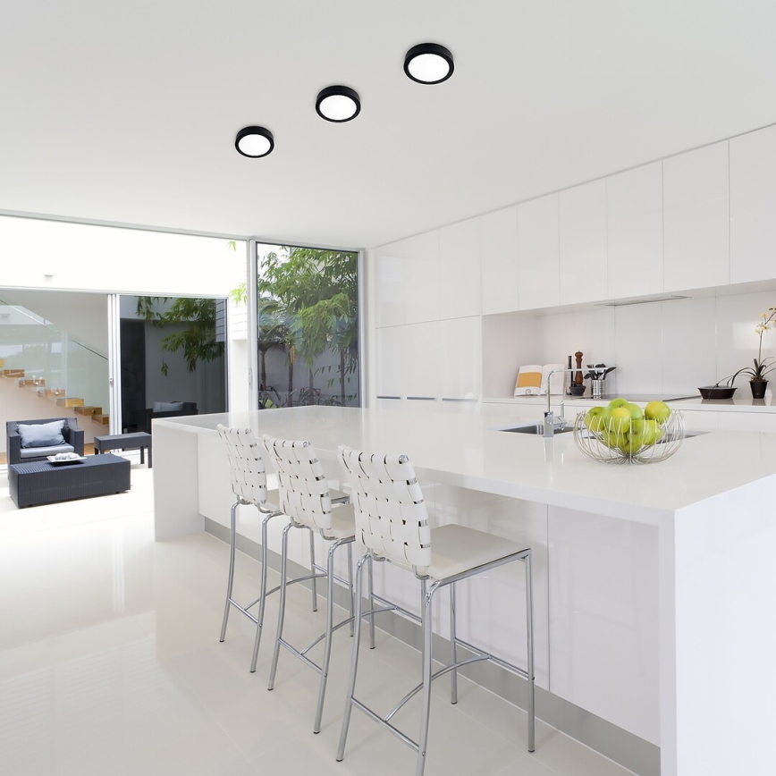 Rabalux - LED Плафониера LED/24W/230V 3000K Ø 22 см черен