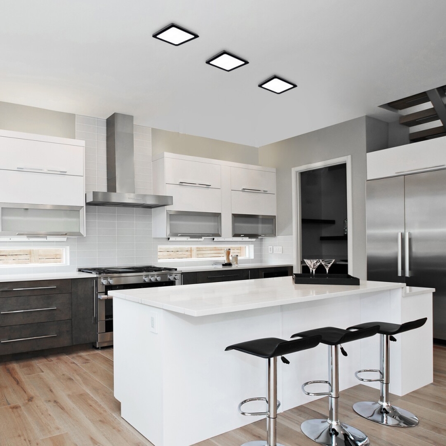 Rabalux - LED Плафониера LED/24W/230V 3000K 22x22 см черен