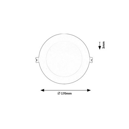 Rabalux - LED Лампа за окачен таван LED/12W/230V 3000K Ø 17 см бял