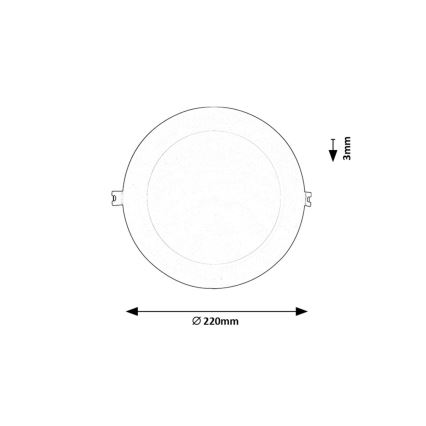 Rabalux - LED Лампа за окачен таван LED/18W/230V 3000K Ø 22 см бял
