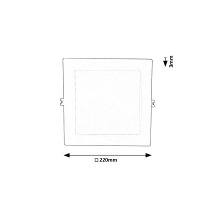 Rabalux - LED Лампа за окачен таван LED/18W/230V 22x22 см бял