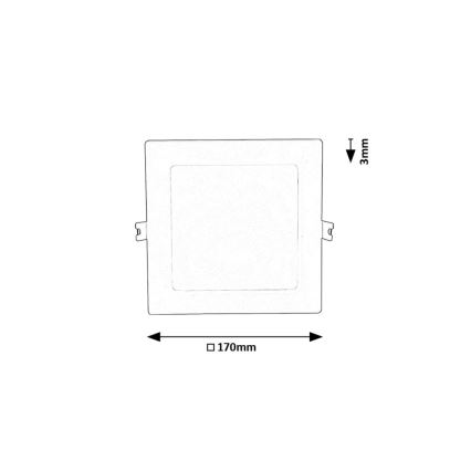 Rabalux - LED Лампа за окачен таван LED/12W/230V 17x17 см бял