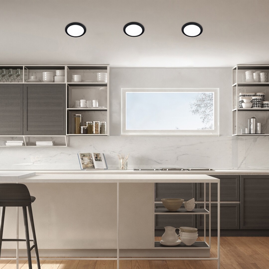 Rabalux - LED Лампа за окачен таван LED/6W/230V Ø 12 см черен