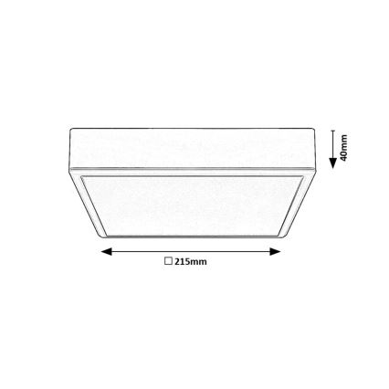 Rabalux - LED Плафониера LED/22W/230V 3000/4000/6000K 21x21 см бял