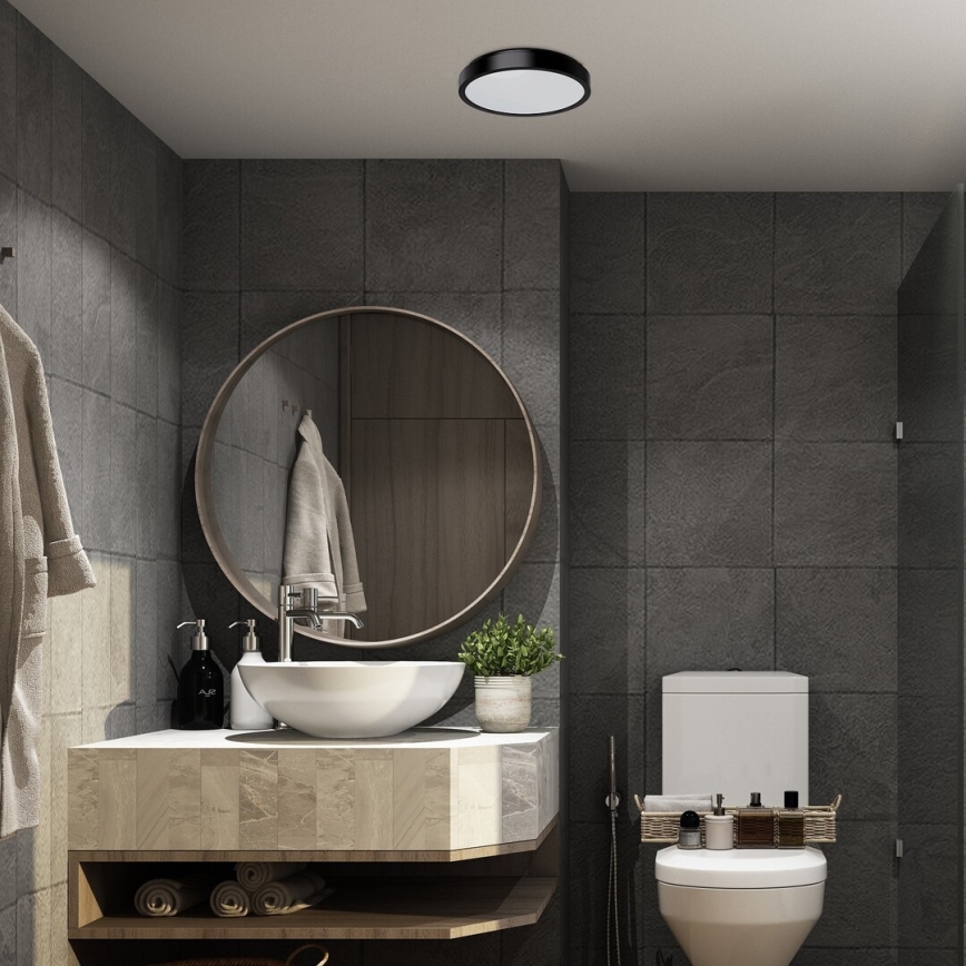 Rabalux - LED Плафон за баня LED/18W/230V IP44 4000K Ø 25 см черен