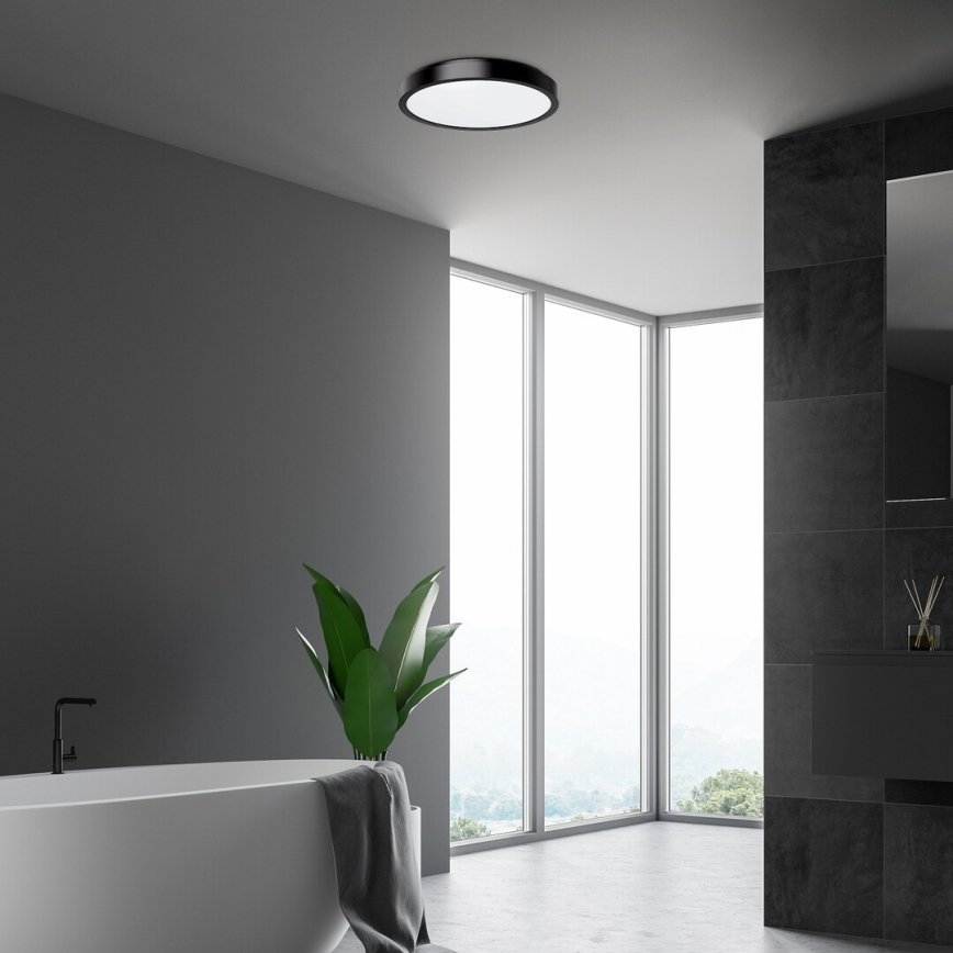 Rabalux - LED Плафон за баня LED/36W/230V IP44 4000K Ø 35 см черен