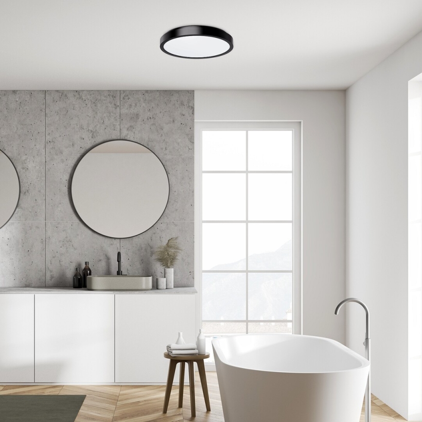 Rabalux - LED Плафон за баня LED/48W/230V IP44 4000K Ø 42 см черен