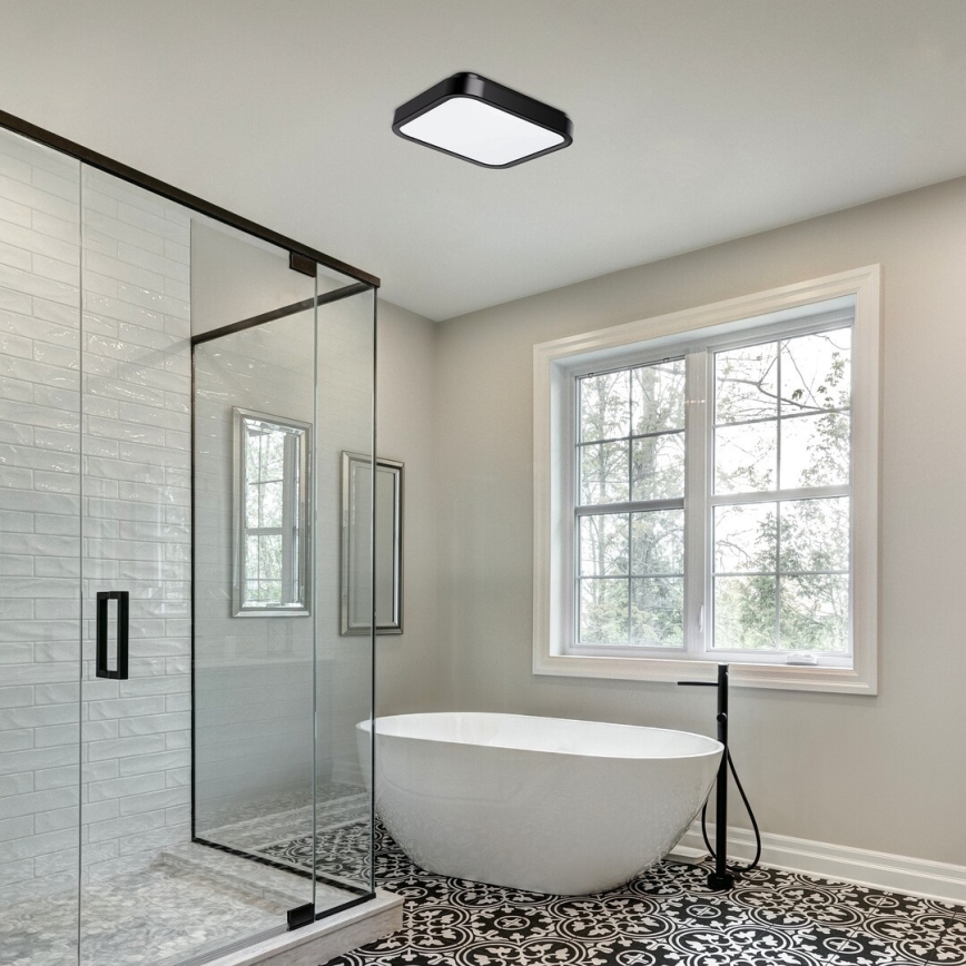 Rabalux - LED Плафон за баня LED/18W/230V IP44 4000K 25x25 см черен