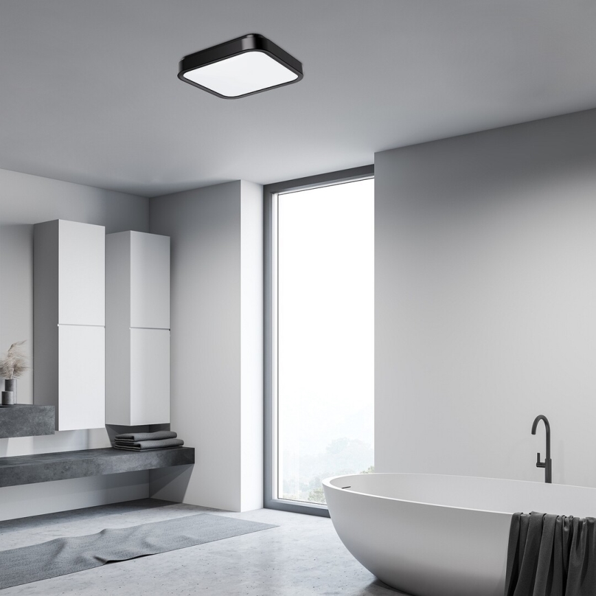 Rabalux - LED Плафон за баня LED/48W/230V IP44 4000K 42x42 см черен