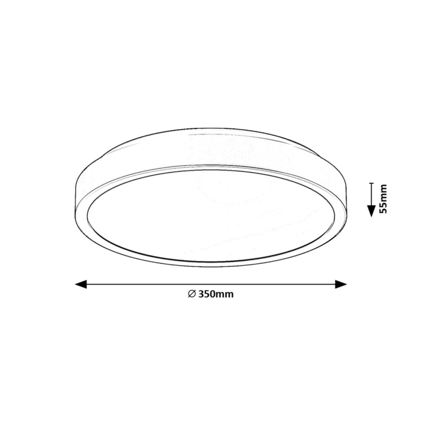 Rabalux - LED Плафон за баня LED/36W/230V IP44 4000K Ø 35 см бял