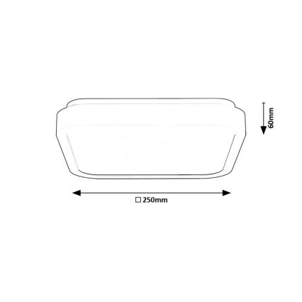 Rabalux - LED Плафон за баня LED/18W/230V IP44 4000K 25x25 см бял