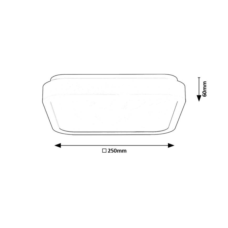 Rabalux - LED Плафон за баня LED/18W/230V IP44 4000K 25x25 см бял