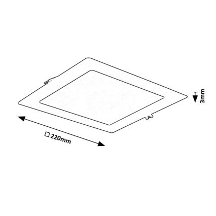 Rabalux - LED Лампа за окачен таван LED/18W/230V 22x22 см черен