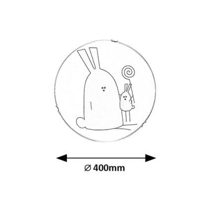 Rabalux - Детско таванно осветително тяло 2xE27/60W/230V, диаметър 40 см