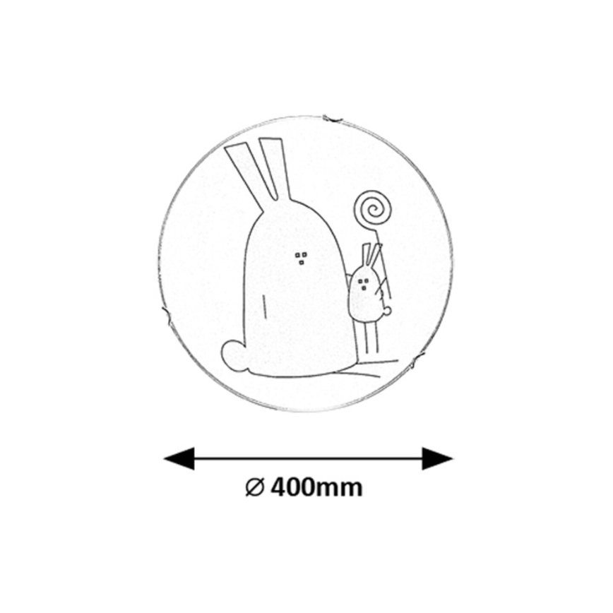 Rabalux - Детско таванно осветително тяло 2xE27/60W/230V, диаметър 40 см