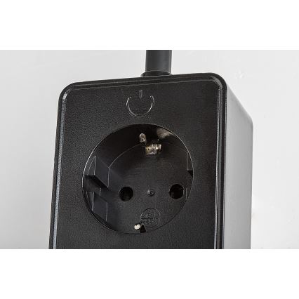 Rabalux - димируема стенна лампа LED/4W/230V с USB порт за включване в контакт 3000/4000/6000K черна