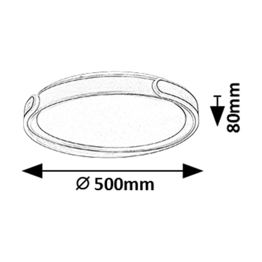 Rabalux - LED Димируем плафон LED/48W/230V 3000-6500K + дистанционно управление