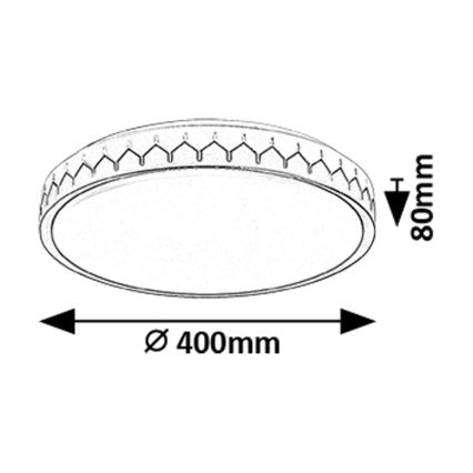 Rabalux - LED Димируем плафон LED/24W/230V 3000-6500K + дистанционно управление