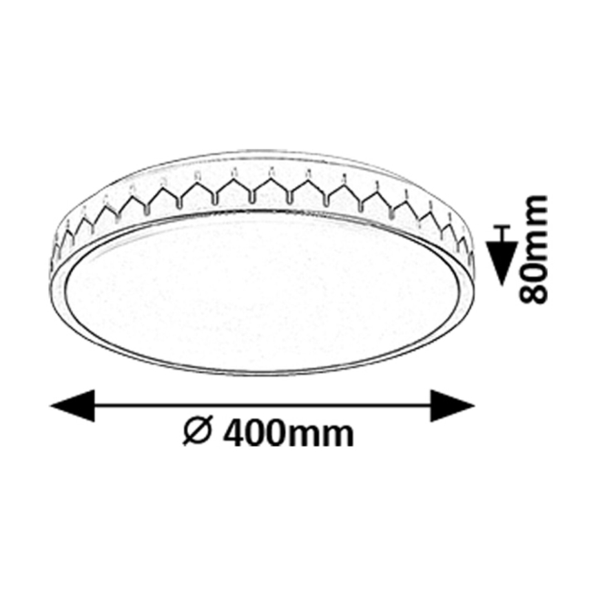 Rabalux - LED Димируем плафон LED/24W/230V 3000-6500K + дистанционно управление