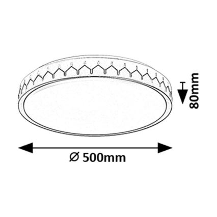 Rabalux - LED Димируем плафон LED/48W/230V 3000-6500K + дистанционно управление