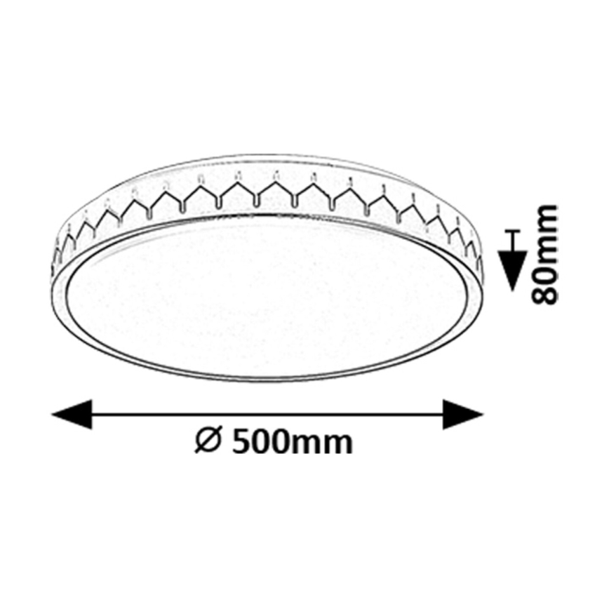 Rabalux - LED Димируем плафон LED/48W/230V 3000-6500K + дистанционно управление