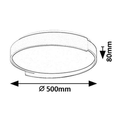 Rabalux - LED Димируем плафон LED/48W/230V 3000-6500K + дистанционно управление