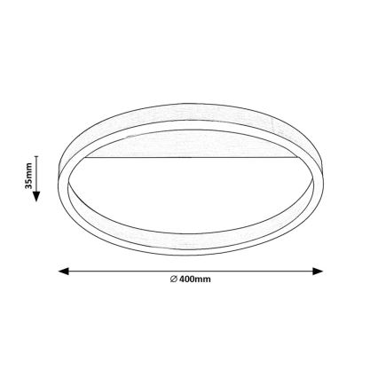 Rabalux - LED плафон LED/20W/230V матов хром Ø 40 см