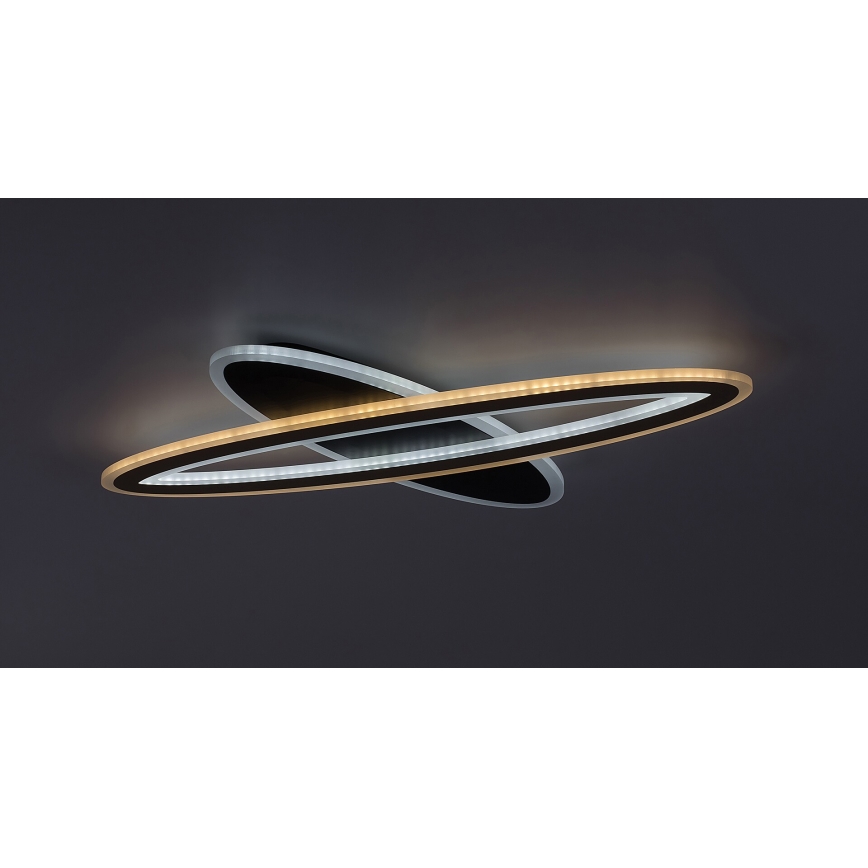 Rabalux - Димируемо LED таванно осветително тяло LED/70W/230V 3000/4000/6000K черно + дистанционно управление pr. 70 cm