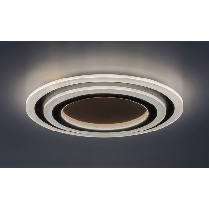 Rabalux - LED Димируем плафон LED/56W/230V 3000/4000/6000K матов хром/черен + дистанционно управление