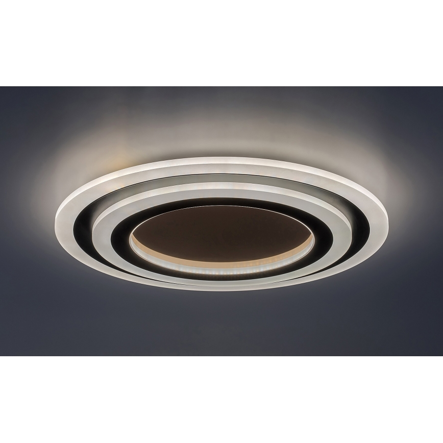 Rabalux - LED Димируем плафон LED/56W/230V 3000/4000/6000K матов хром/черен + дистанционно управление