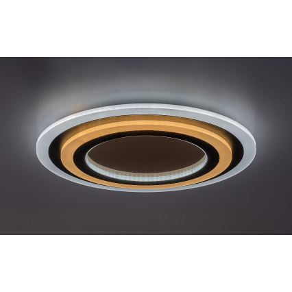 Rabalux - LED Димируем плафон LED/56W/230V 3000/4000/6000K матов хром/черен + дистанционно управление