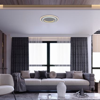 Rabalux - LED Димируем плафон LED/56W/230V 3000/4000/6000K матов хром + дистанционно управление