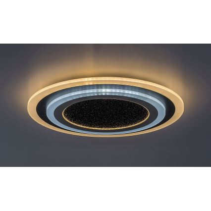 Rabalux - LED Димируем плафон LED/56W/230V 3000/4000/6000K черен + дистанционно управление