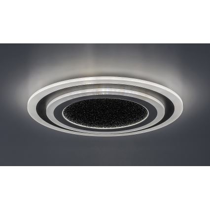 Rabalux - LED Димируем плафон LED/56W/230V 3000/4000/6000K черен + дистанционно управление