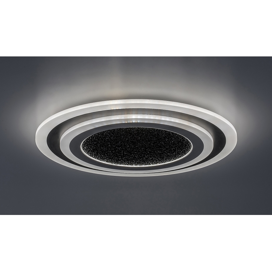 Rabalux - LED Димируем плафон LED/56W/230V 3000/4000/6000K черен + дистанционно управление