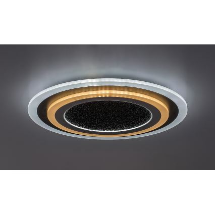 Rabalux - LED Димируем плафон LED/56W/230V 3000/4000/6000K черен + дистанционно управление
