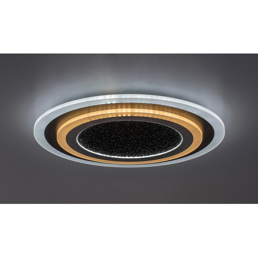 Rabalux - LED Димируем плафон LED/56W/230V 3000/4000/6000K черен + дистанционно управление