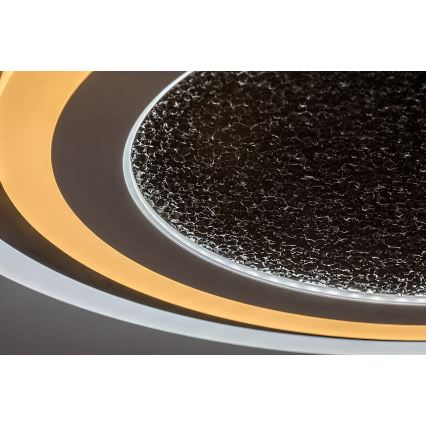 Rabalux - Димируемо таванно осветително тяло LED/56W/230V 3000/4000/6000K черно + дистанционно управление диаметър 45 см