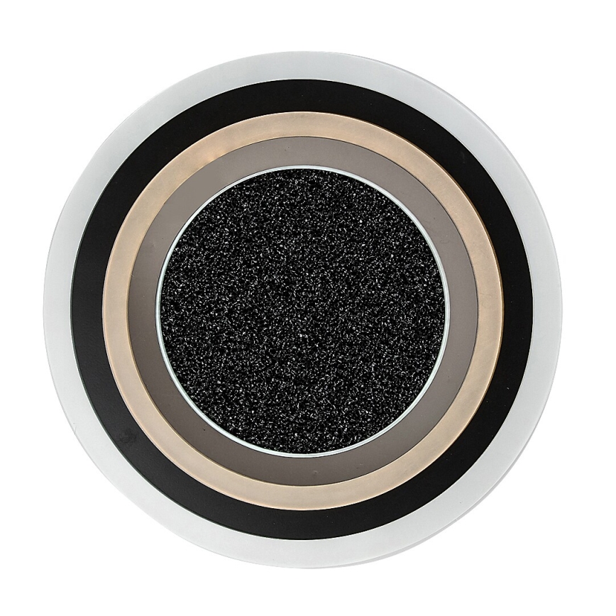 Rabalux - Димируемо таванно осветително тяло LED/56W/230V 3000/4000/6000K черно + дистанционно управление диаметър 45 см