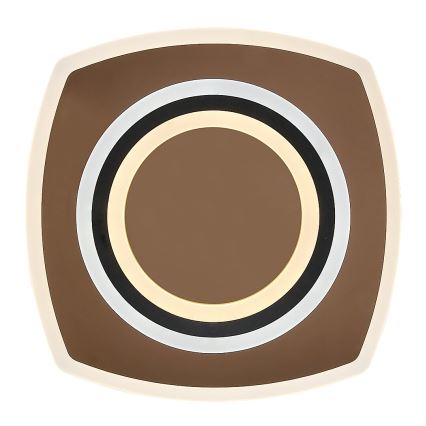 Rabalux - LED таванно осветително тяло с възможност за димиране LED/60W/230V 3000/4000/6000K матов хром/черен + дистанционно управление 48x48 cm