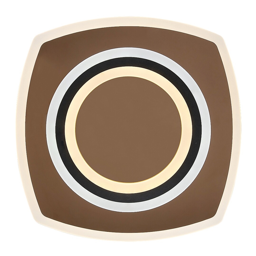 Rabalux - LED таванно осветително тяло с възможност за димиране LED/60W/230V 3000/4000/6000K матов хром/черен + дистанционно управление 48x48 cm