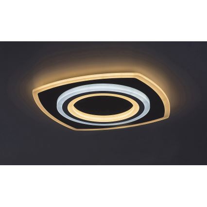 Rabalux - Димируемо LED таванно осветително тяло LED/60W/230V 3000/4000/6000K матов хром + дистанционно управление 48x48 cm