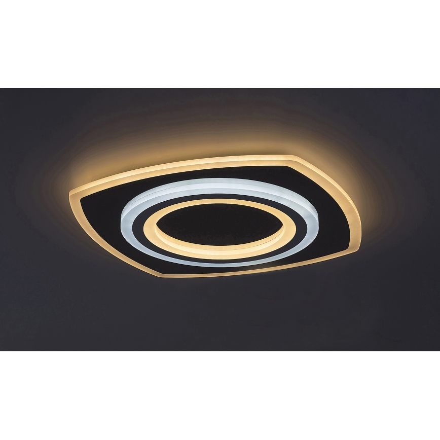 Rabalux - Димируемо LED таванно осветително тяло LED/60W/230V 3000/4000/6000K матов хром + дистанционно управление 48x48 cm