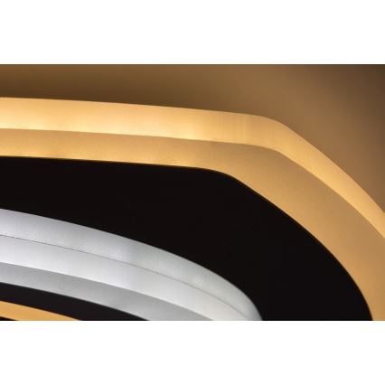 Rabalux - Димируемо LED таванно осветително тяло LED/60W/230V 3000/4000/6000K матов хром + дистанционно управление 48x48 cm