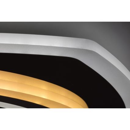 Rabalux - Димируемо LED таванно осветително тяло LED/60W/230V 3000/4000/6000K матов хром + дистанционно управление 48x48 cm