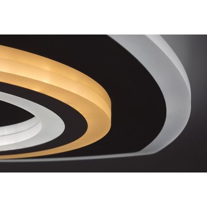 Rabalux - Димируемо LED таванно осветително тяло LED/60W/230V 3000/4000/6000K матов хром + дистанционно управление 48x48 cm